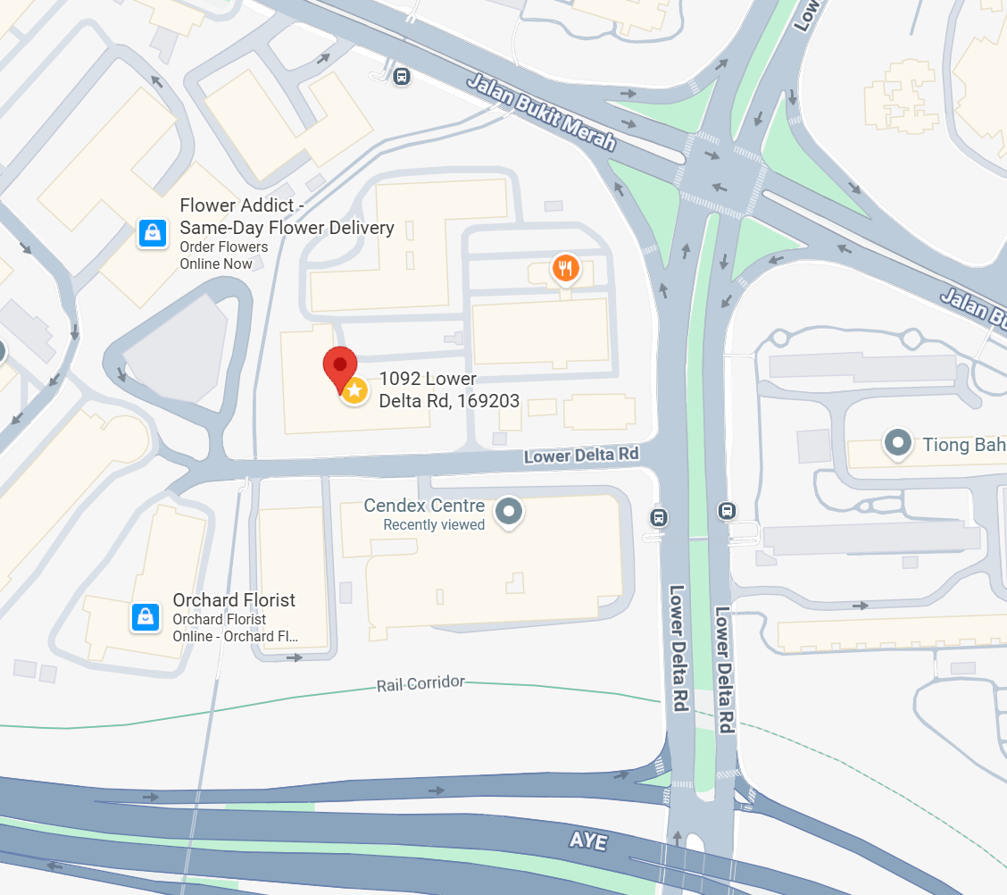 Map showing 1092 Lower Delta Road, Singapore 169203